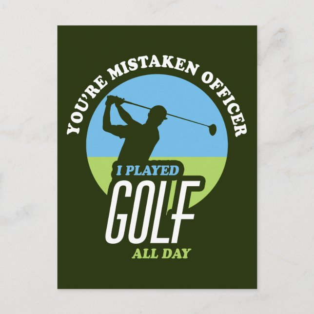 Funny Golf Saying For Golfers Postcard (Front)