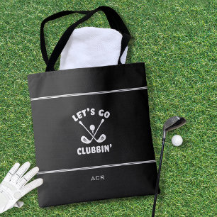  Funny Golf Saying Modern Black  Tote Bag