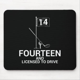 Funny Golf Saying Teen Golfer 14th Birthday  Mouse Mat