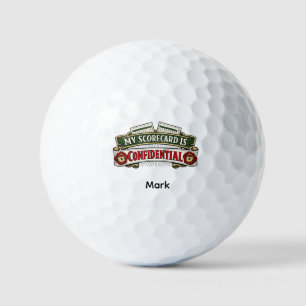 Funny Golf Sayings Golf ball about Score card