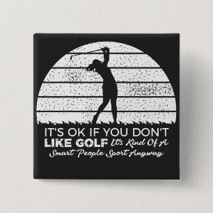 funny golf sayings golfing quote 15 cm square badge