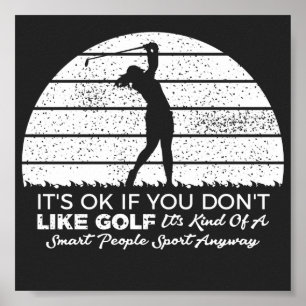 funny golf sayings golfing quote poster