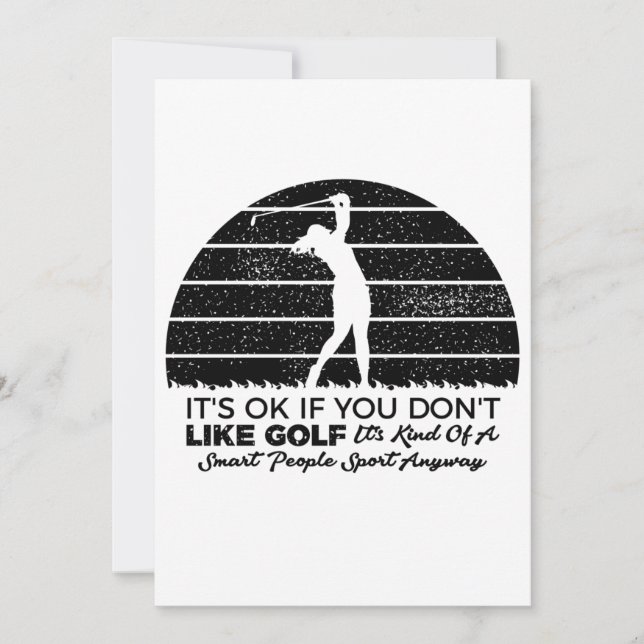 funny golf sayings golfing quote save the date (Front)