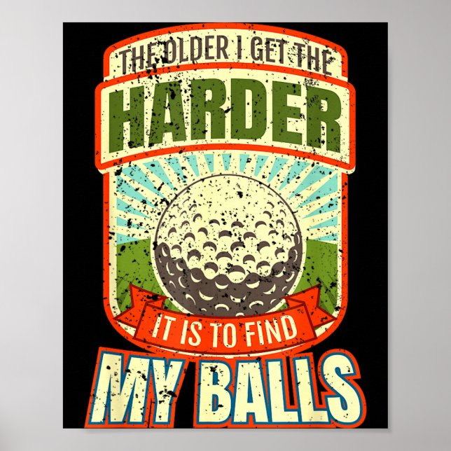 Funny Golf Shirts For Men, Funny Golfer S  Poster (Front)