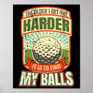 Funny Golf Shirts For Men Poster