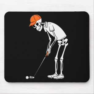 Funny Golf Skeleton Golf Halloween Golfing Sports Mouse Mat