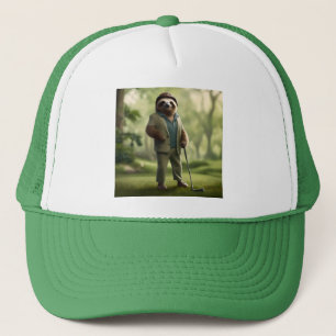 Funny Golf Sloth, Trucker Hat