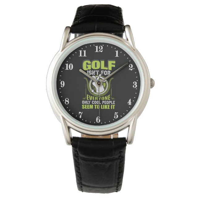 funny golf sports word art watch (Front)