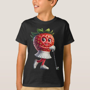 Funny Golf Strawberry Humour For Sports Lovers And T-Shirt