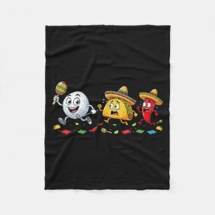 Funny Golf Taco Cinco De Mayo Womens Mens Kids Fleece Blanket