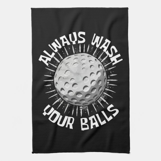 Funny-golf Tea Towel (Vertical)