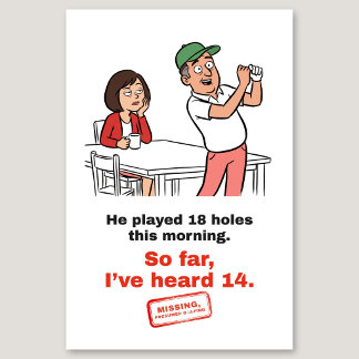 Funny Golf Tea Towel: So Far, I've Heard 14 Towel
