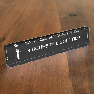 Funny Golf Theme Desk Plaques Nameplate
