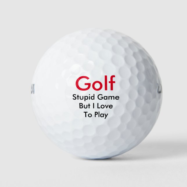 Funny Golf Theme Gift Balls (Front)