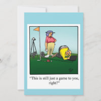 Funny Golf Themed Anniversary Party Invitation