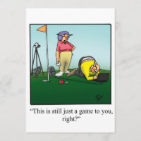 Funny Golf Themed Anniversary Party Invitation