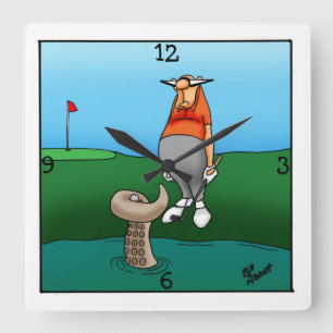 Funny Golf Themed Wall Clock