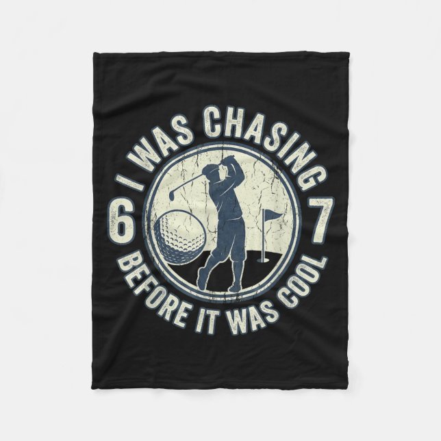 Funny Golfer 67 Meme Golf Joke Chasing 67  Fleece Blanket (Front)