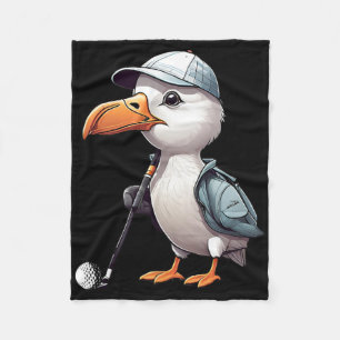 Funny Golfer Albatross Bird Golf Player Game Gift Fleece Blanket