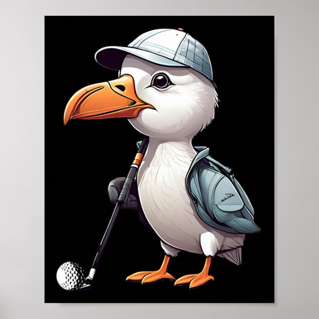 Funny Golfer Albatross Bird Golf Player Game Gift  Poster (Front)
