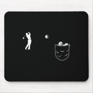 Funny Golfer Art Golf In Pocket Funny Golfing Mouse Mat