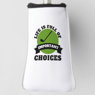 Funny Golfer Bold Typography Golf Lovers Club Golf Head Cover