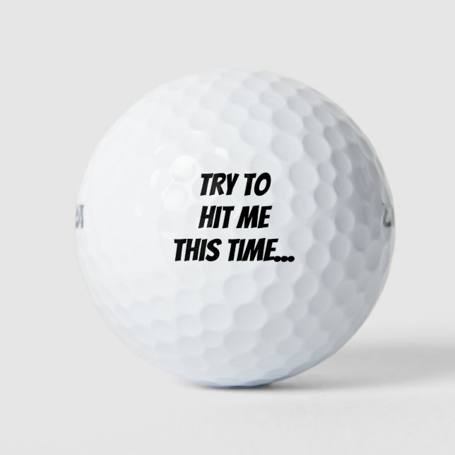 Funny Golfer Gag Gift Golf Ball Set (Front)