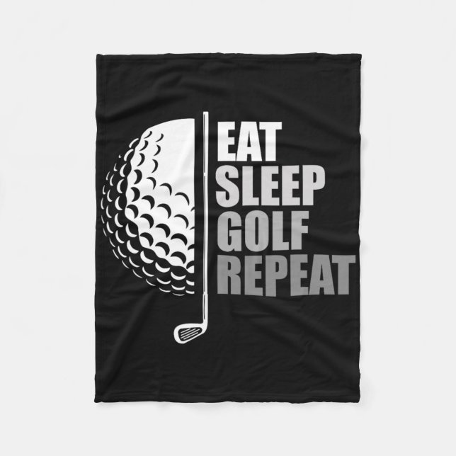 Funny Golfer Golf  Fleece Blanket (Front)