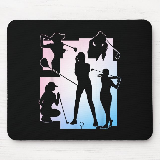 Funny Golfer Golf Player Cool Golfing Game Enthusi Mouse Mat (Front)