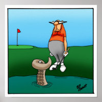 Funny Golfer Humor Poster Gift