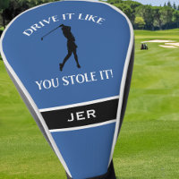 Funny Golfer Humour For Her Monogram Sports Blue 