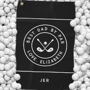 Funny Golfer Humour Golf   Best Dad By Par Towel