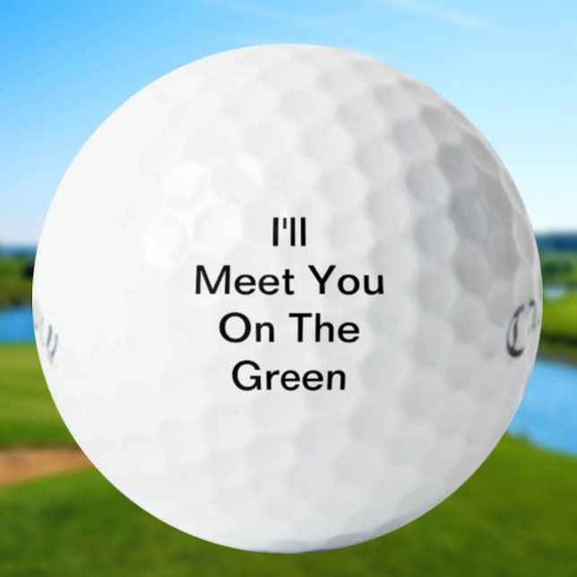 Funny Golfer Message For Good Luck  Golf Balls (Creator Uploaded)