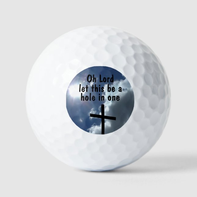 Funny Golfer Prayer Golf Balls (Front)