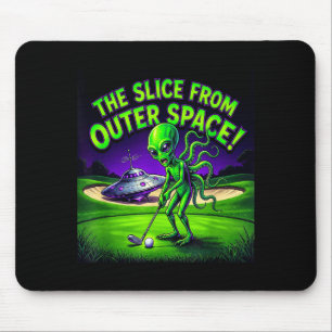 Funny golfing alien the slice from outer space mouse mat
