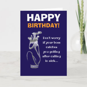funny golfing brother happy birthday wish card