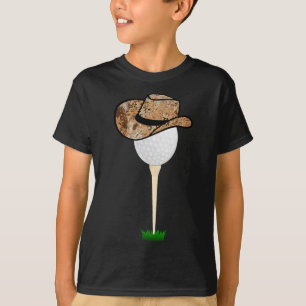 Funny Golfing Cowboy Apparel Holiday Golf Ball T-Shirt