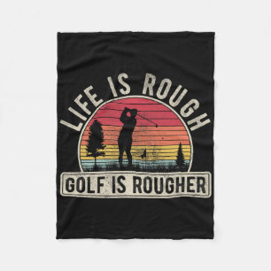 Funny Golfing  Fleece Blanket