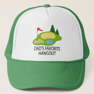 Funny Golfing Golf Course Dad's Hangout Gift Trucker Hat