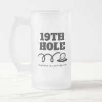 Funny golfing joke 19th hole beer mug gift for men