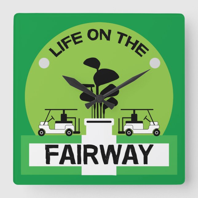 Funny Golfing Pros Golfing Fanatics Sports Square Wall Clock (Front)