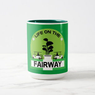 Funny Golfing Pros Golfing Fanatics Sports Two-Tone Coffee Mug