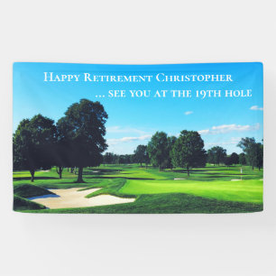 Funny Golfing Retirement Congratulations Banner