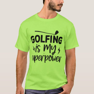 Funny Golfing superpower word art T-Shirt
