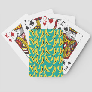 Funny Gone Bananas illustrated pattern Playing Cards