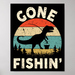 Funny Gone Fishing-shirt Men Women Youth Boys Kids Poster