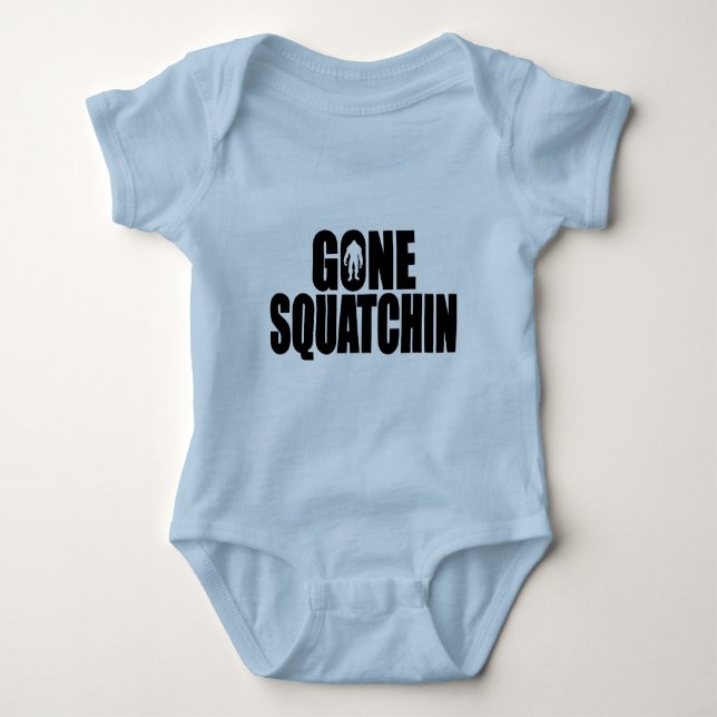 Funny GONE SQUATCHIN Design Special *BOBO* Edition Baby Bodysuit (Front)