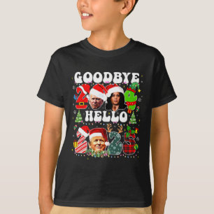 Funny Good 2024 Hello 2025 Funny Kamala & Trump Pr T-Shirt