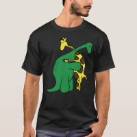 Funny Good Boys Dinosaur Hugging a Giraffe Movie F