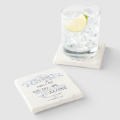 Funny Good Friends Adventure Typography Quote Stone Coaster (Side)
